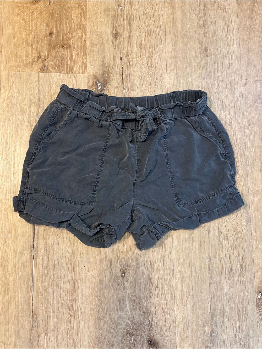 aerie Charcoal Drawstring Casual Flowy Lounge Shorts